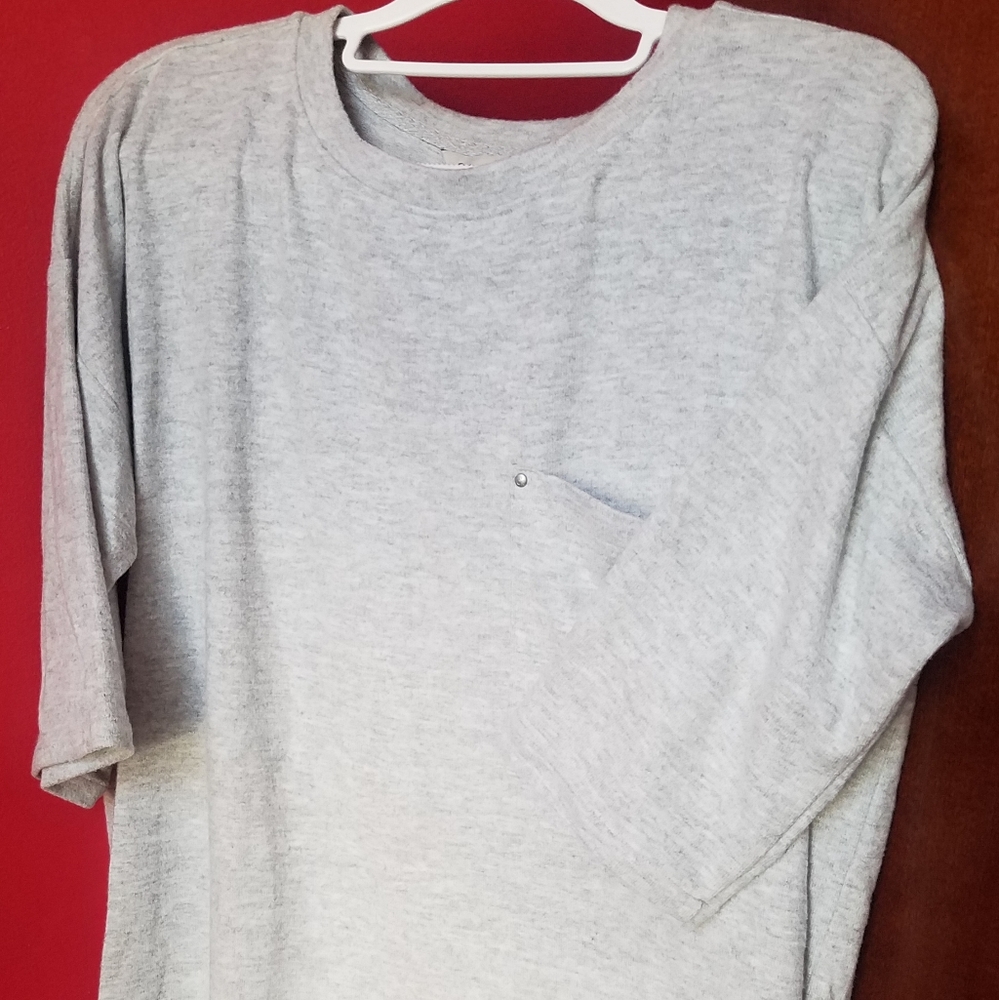 Calvin Klein Jeans Soft Loosefit Gray Tee/Blouse